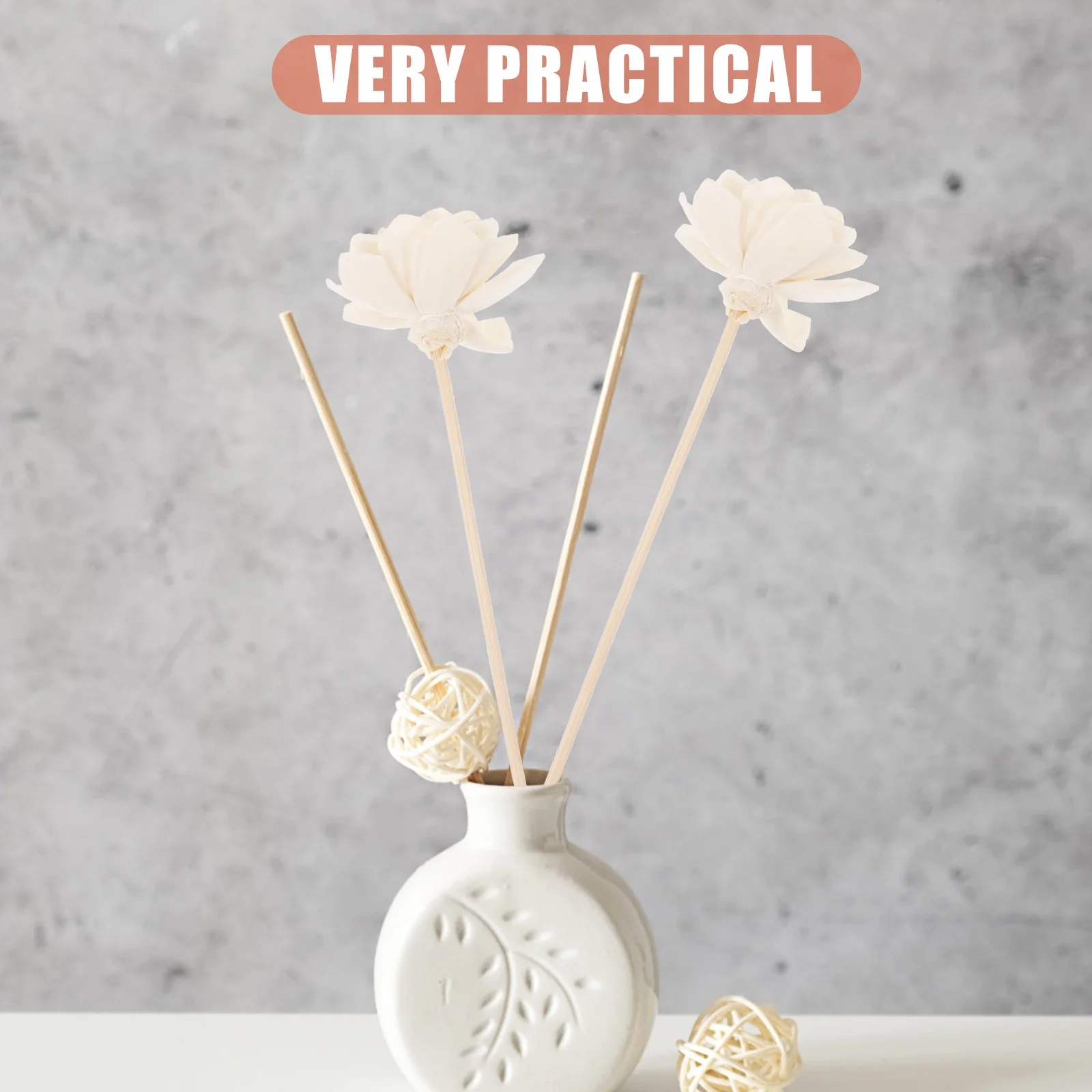 

6pcs Dried Flower Diffuser Sticks Handcrafted Aroma Flower Diffuser For Home Fireless Aromatherapy Essential Oil Volatile Rods
