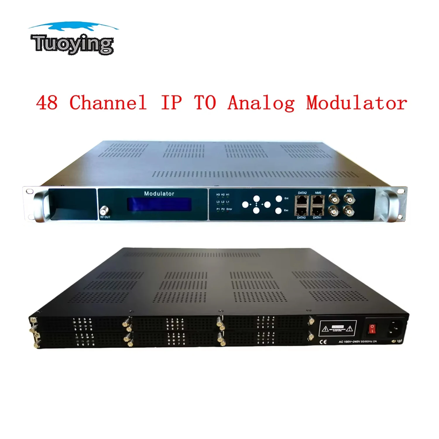 Multi-Channel IP to Analog Modulator 16 24 32 40 48 Channel NTSC PAL BG PAL DK SECAM Hotel TV Front-End System IP to RF