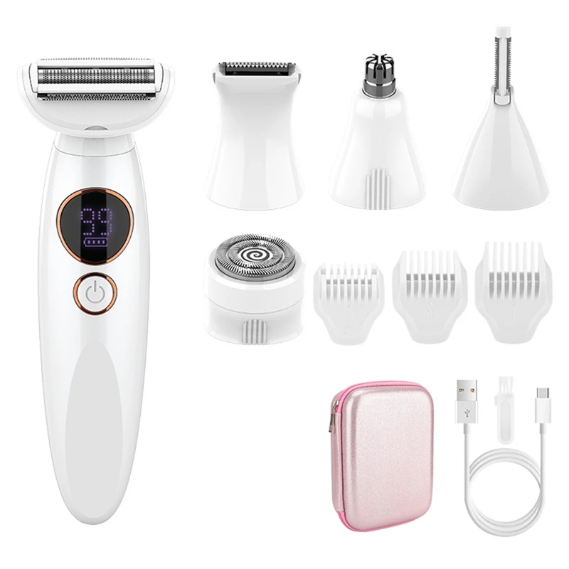 Hot Deal Electric Hair Removal Device Lady Shaver Epilator Painless Trimmer Razor Face Nose Legs Underarm Hair Removal Device