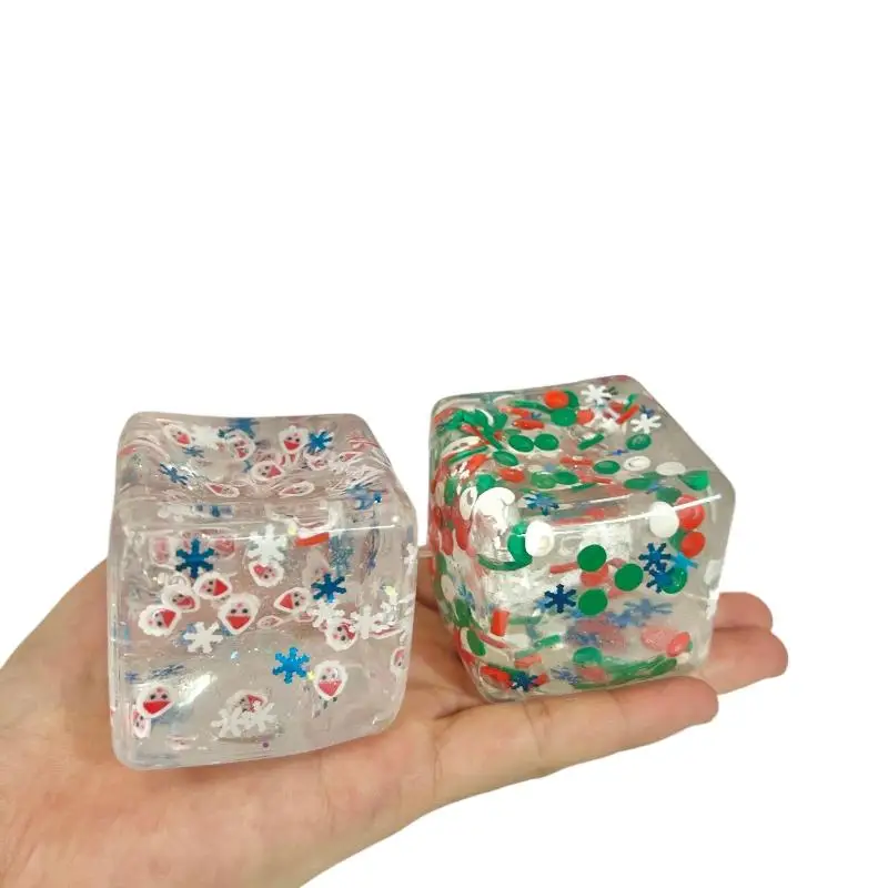 Juguete sensorial de la serie navideña, cubo de bolas antiestrés Taba, juguetes de tiro lento para niños y adultos, regalo relajante, 1 Uds.