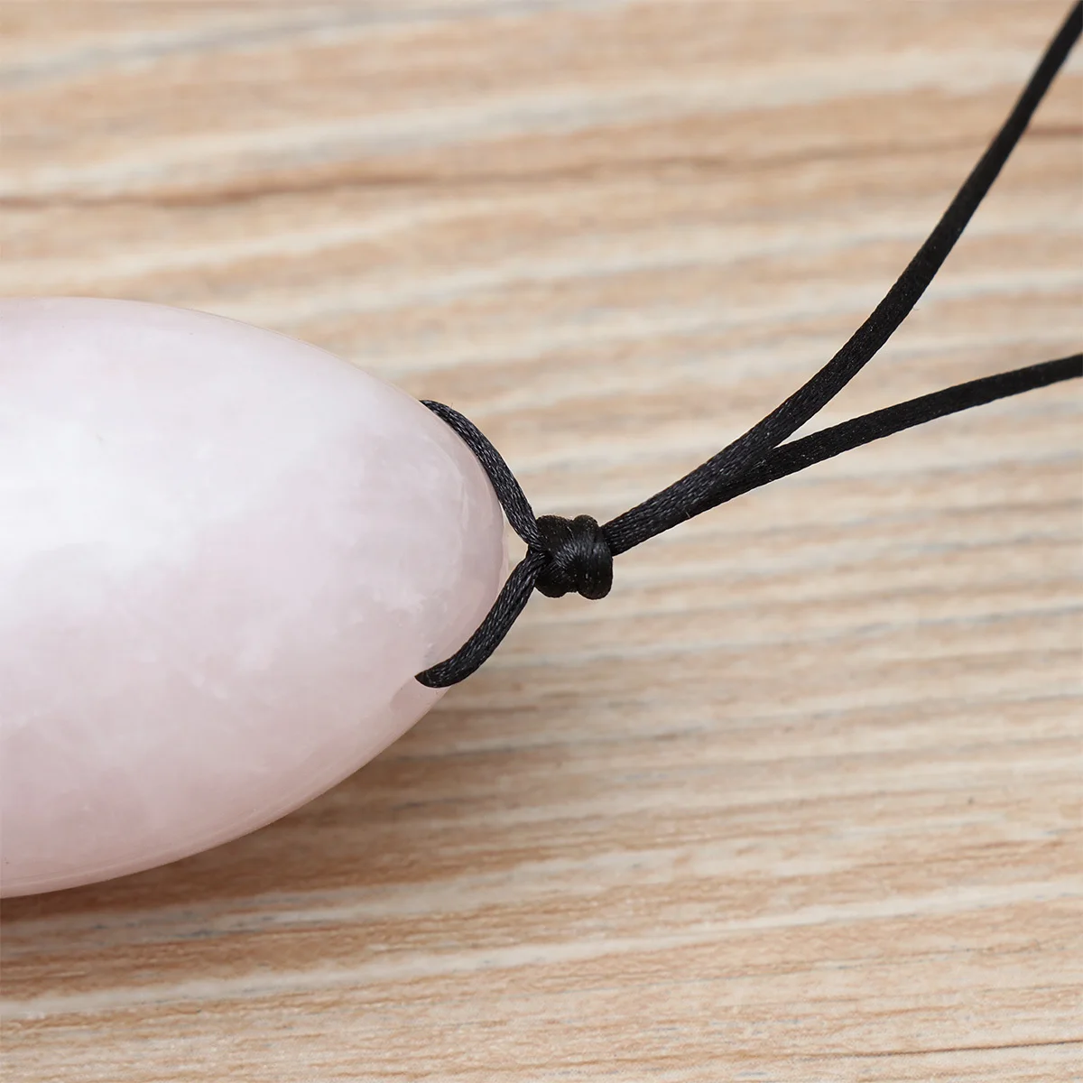 

45x30mm Pink Crystal Quartz Massage Spiritual Decor Polished Jade Pendant for Her