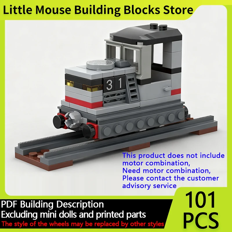 

City Car Model MOC Building Bricks Class 2 NG Diesel Locomotive Modular Technology Children Holiday Gifts Assemble Toys Suit
