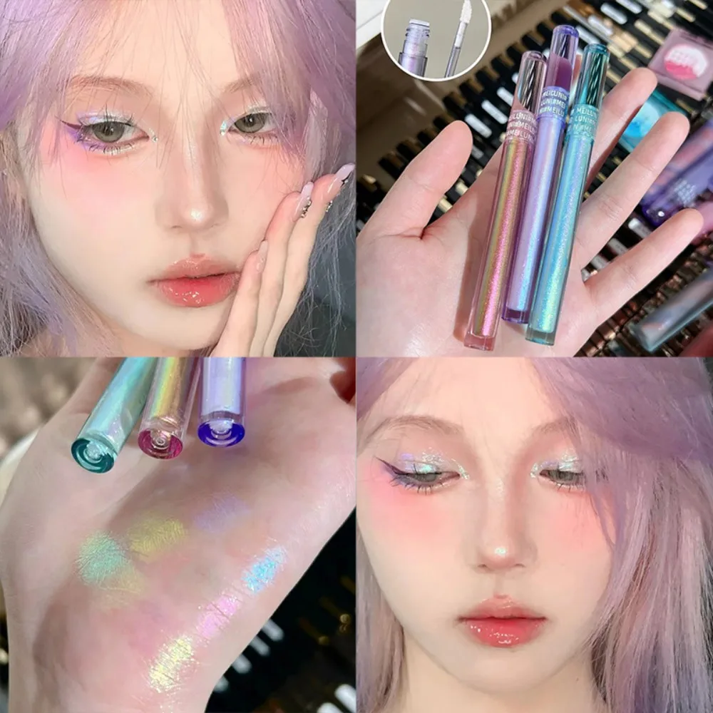 Quick-dry Liquid Eye Shadow Waterproof Shine Glitter Color Shift Eyeshadow Tricolor Liquid Eye Makeup Multichrome Eyeshadow