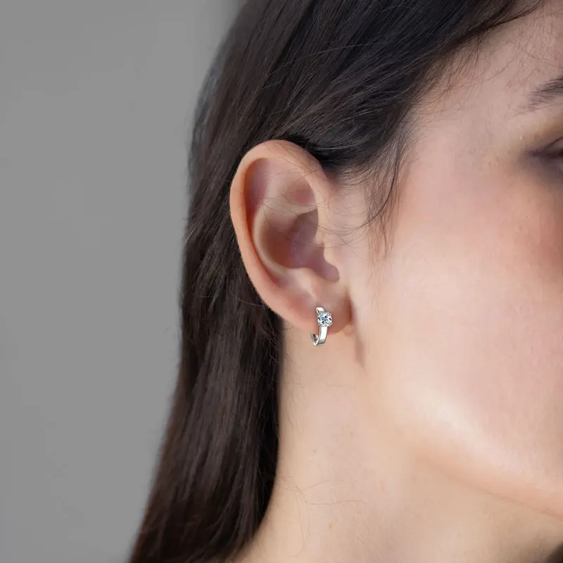 

Сертифицированные круглые массивные серьги-кольца с муассанитом толщиной 0,5 карата для женщин, настоящее серебро S925, ювелирные изделия, подарок Pendientes