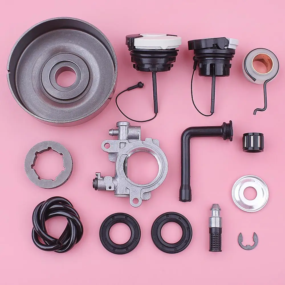 Tamburo frizione con Kit pompa olio per Stihl MS290 029 MS390 039 MS310 motosega 1125 007 1041, 1127 640 3200 tappo filtro carburante ingranaggio a vite senza fine