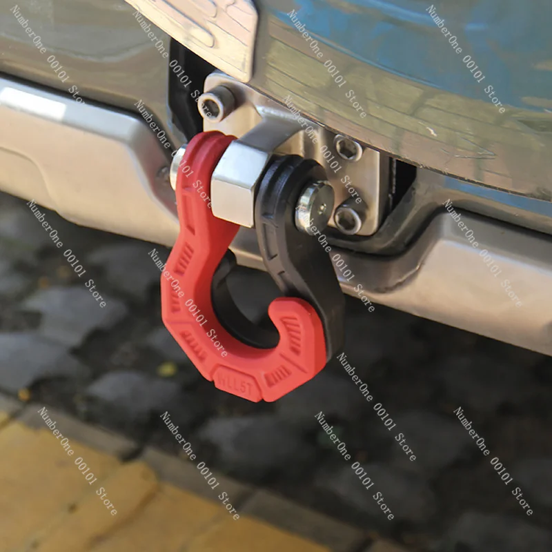 

Front rear Tow Hook D Ring Shackle 85*45mm base Kit Heavy Duty Steel Trailer hitch Off road modification accessories