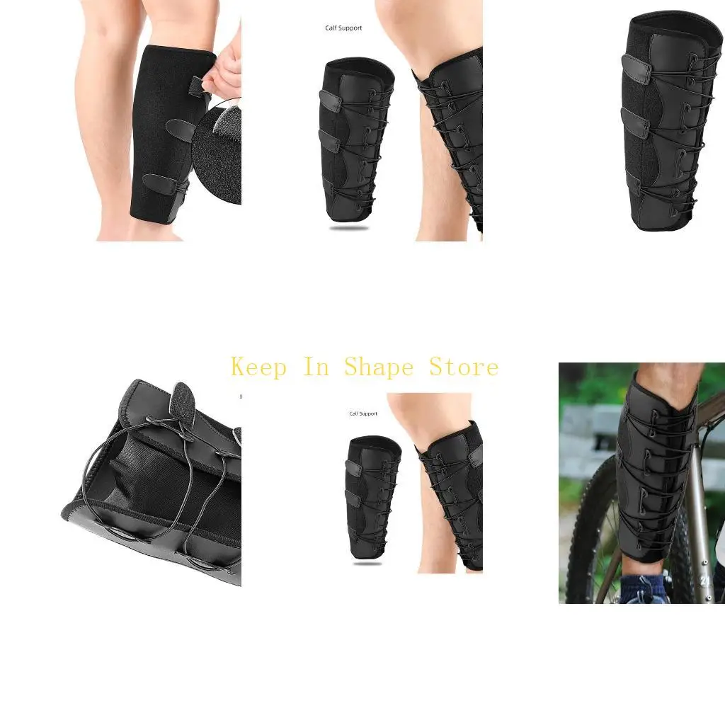U1JC Adjustable Athletic Calf Support Sleeve Breathable Leg Protector Calf Brace For Men Women Running Cycling Soccer Workout