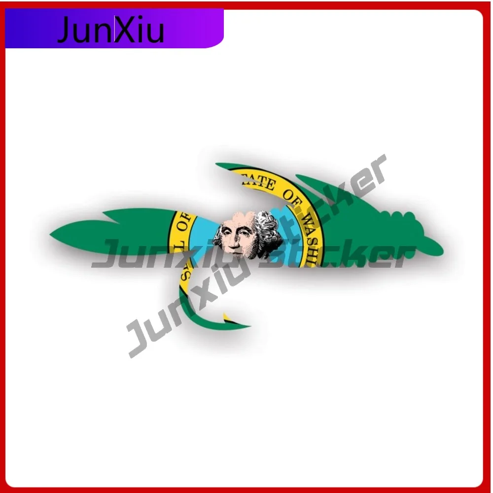 Washington Fly Fishing Sticker Creative Decals Wa Fish Lure Tackle Flies Fly Rod Angler Fishing Angler Car Sticker Vinyl Decal