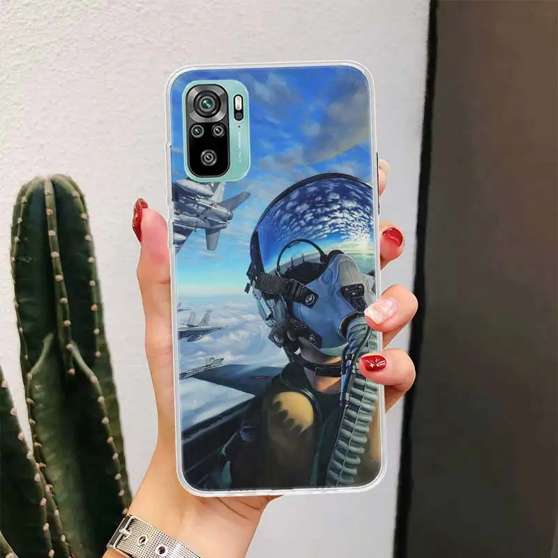 Military Aircraft Warship Fighter For Xiaomi Poco X6 X3 Nfc X5 X4 F6 F5 Pro Phone Case F4 Gt F3 F2 F1 M5S M4 M3 M2 5G Fundas Coq