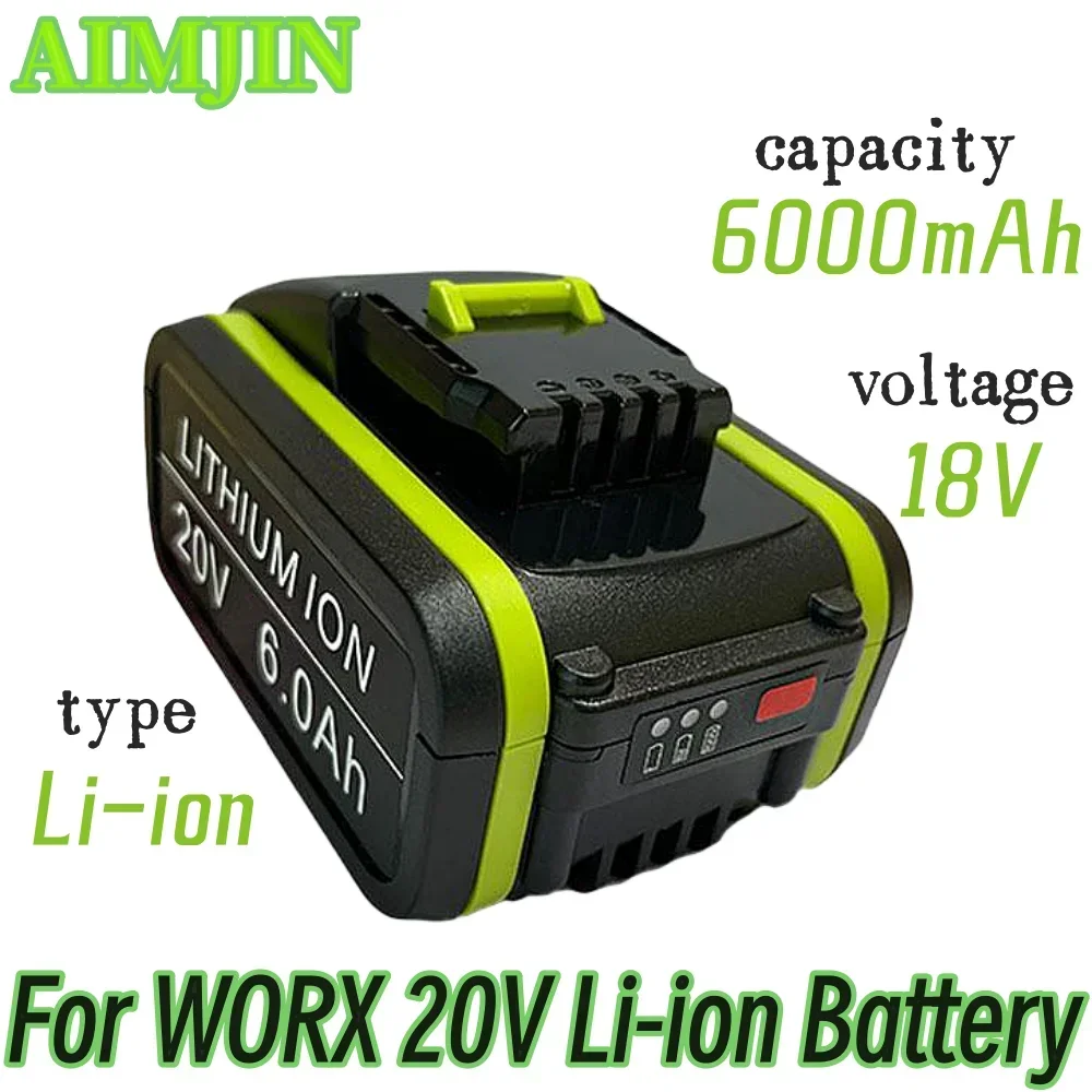 

NEW 20V 18000mAh Lithium Rechargeable Replacement Battery for Worx Power Tools WA3551 WA3553 WX390 WX176 WX178 WX386 WX678