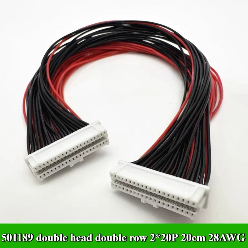 501189 Double Row With Lock Buckle Pitch 1.0mm Single/Double Head 2*10P 2*15P 2*20P Terminal Wire 20CM 28AWG Electronic Wire