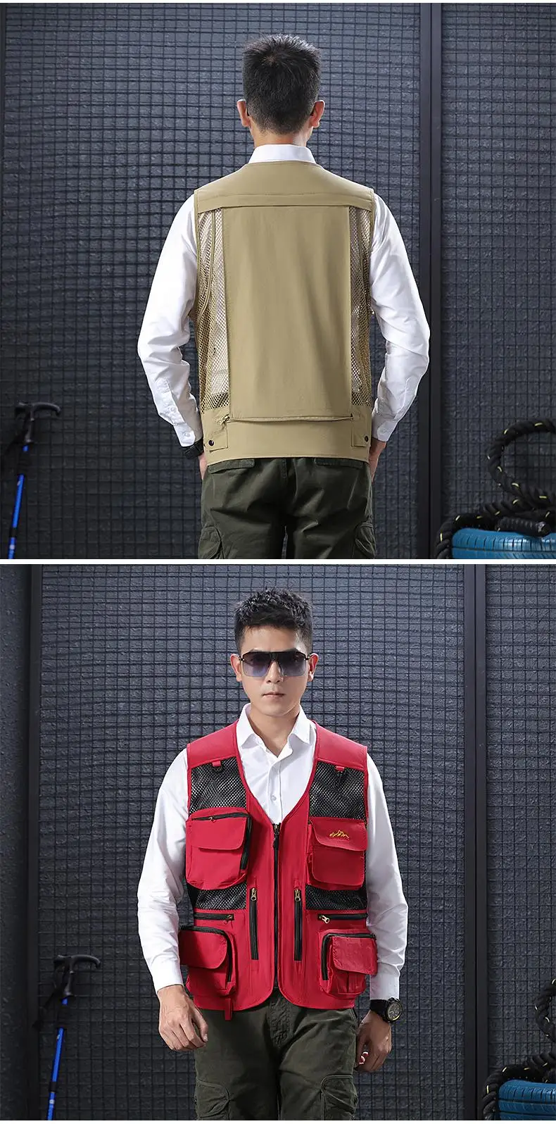 Outdoor Men's Multi-Pocket Vest description 3