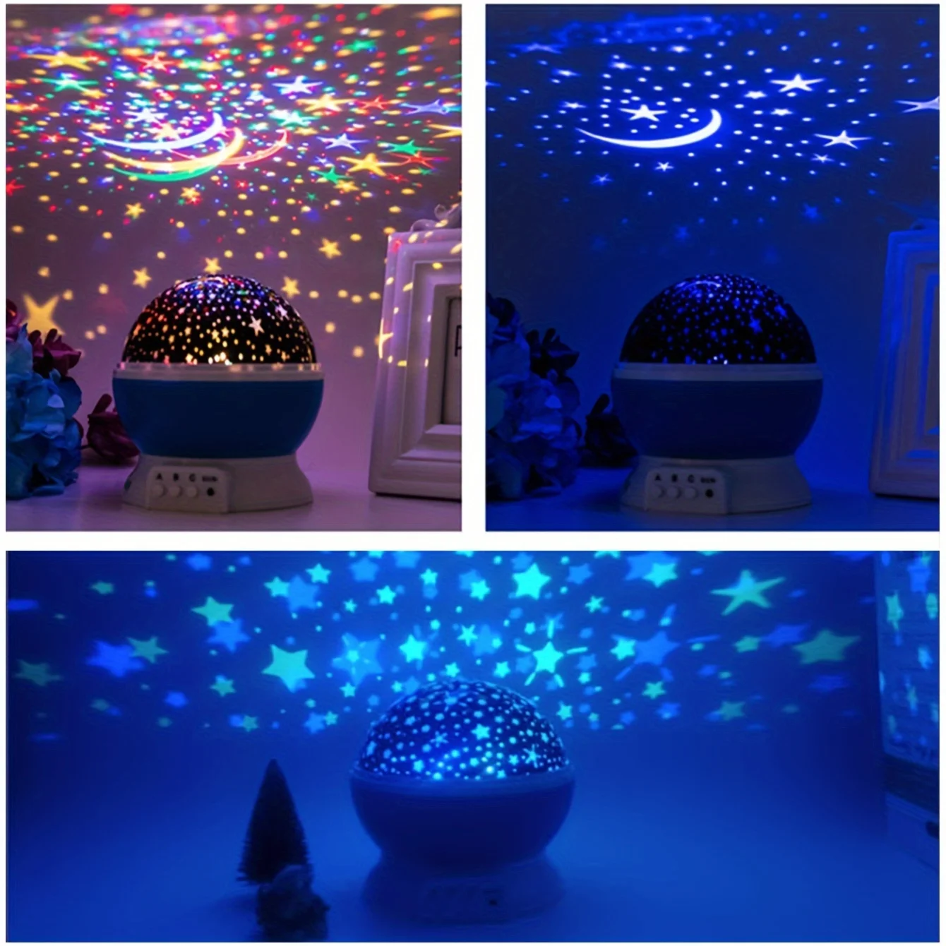 Novelty LED Star Projector Children\'s Gift Bedside Lamp Sleep Lamp Bedroom Decoration USB Projector Lamp Rotating Night Lamp