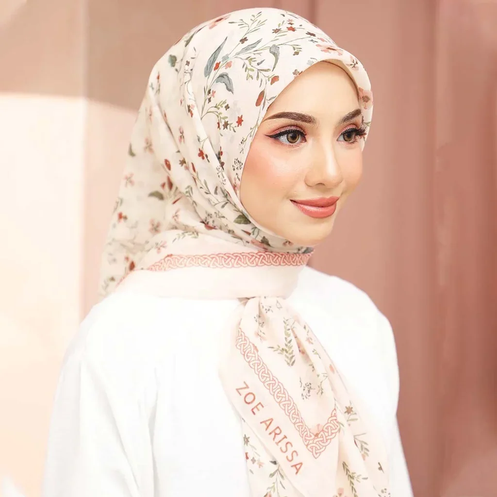 Foulard Hijab Carré en Coton Imprimé pour Femme Musulmane, Châle Islamique Doux, Bandeau de Sauna, 110x110cm