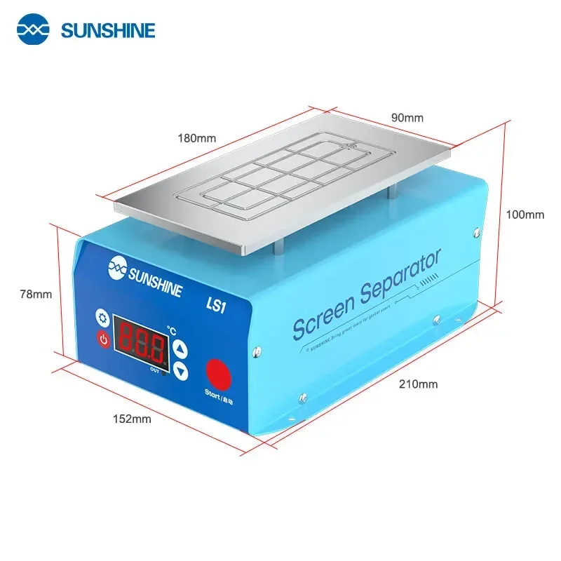 SUNSHINE LS1 Screen Separator Support 7.8 Inch Mobile Screen Disassembly Repair Tool Fast Heating Intelligent Heating