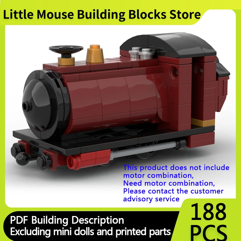 

City Car Model MOC Building Bricks Narrow Gauge Train Engine Modular Technology Children Holiday Gifts Assemble Toys Suit