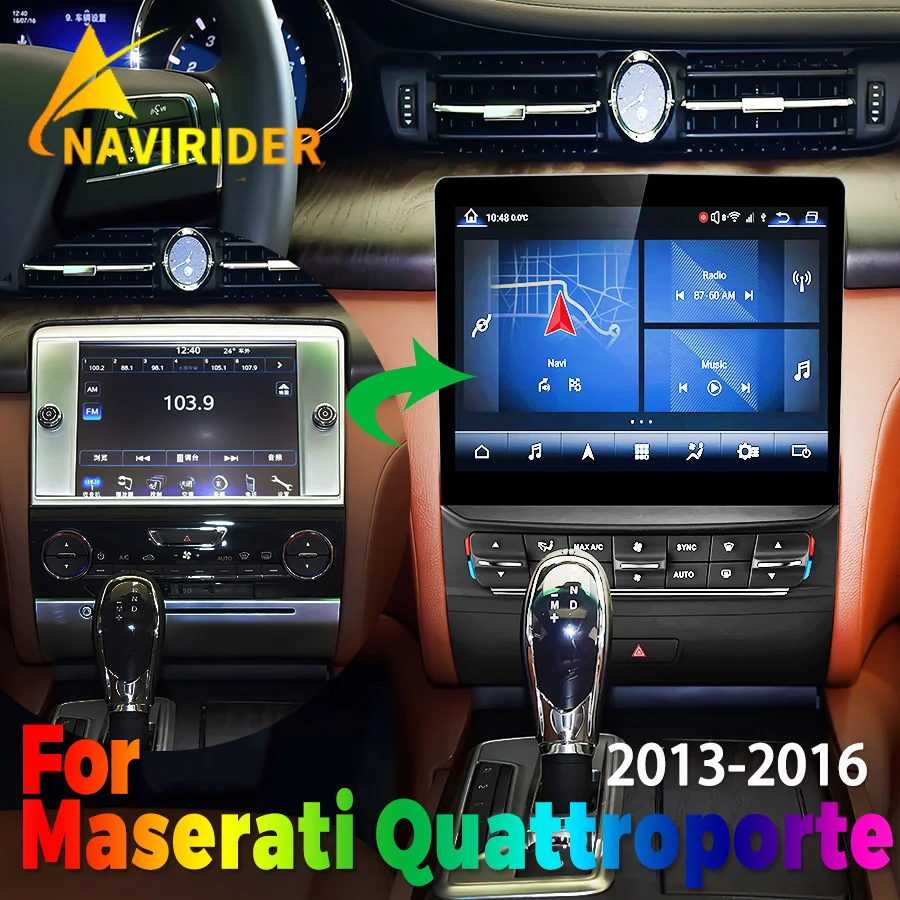 

10.26 Car Radio GPS Navigation Stereo Blu-Ray Screen For Maserati Quattroporte Android 2013-2016 CarPlay Multimedia Video Player