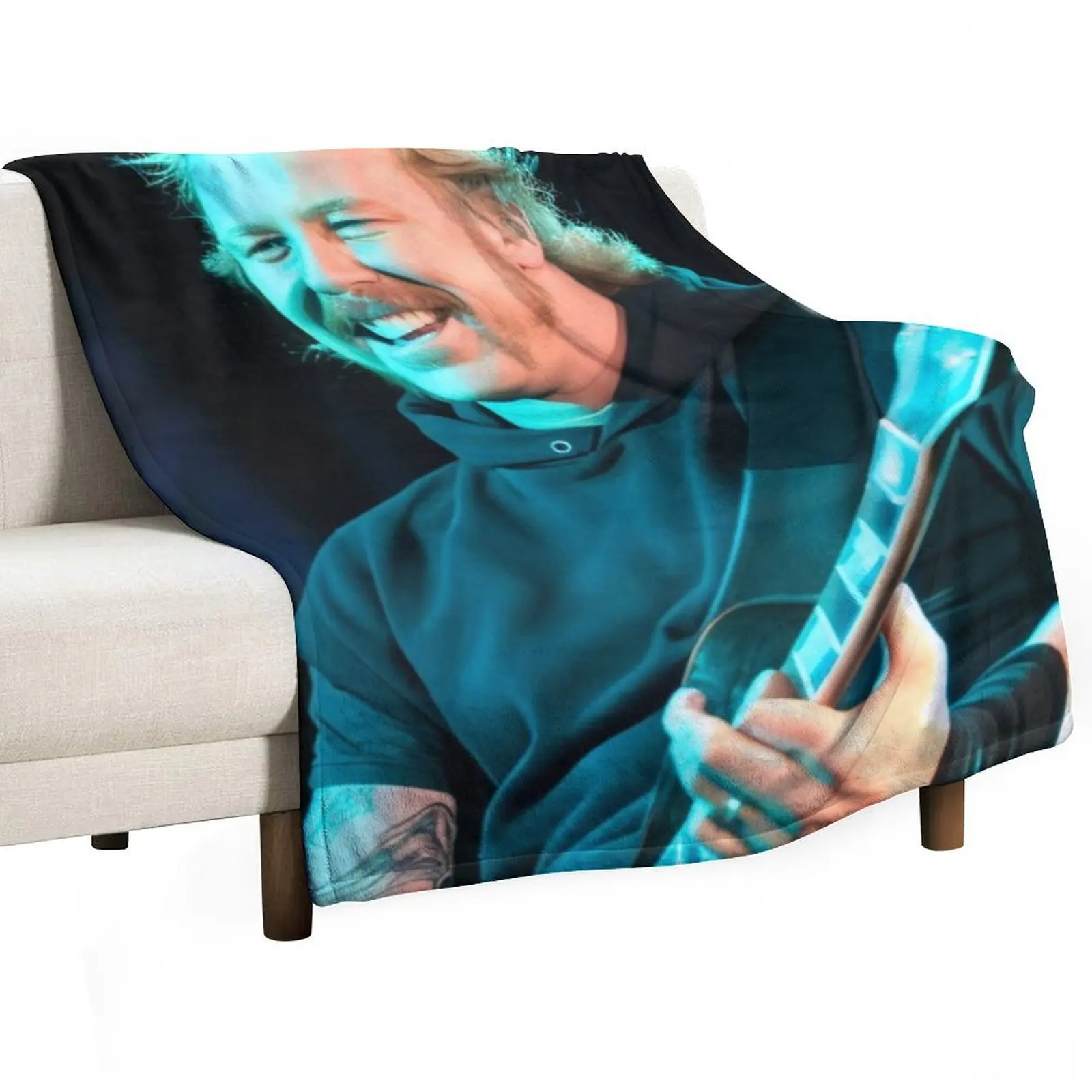 

James Hetfield iconic smile Throw Blanket Comforter Cute Travel Decorative Sofa Blankets