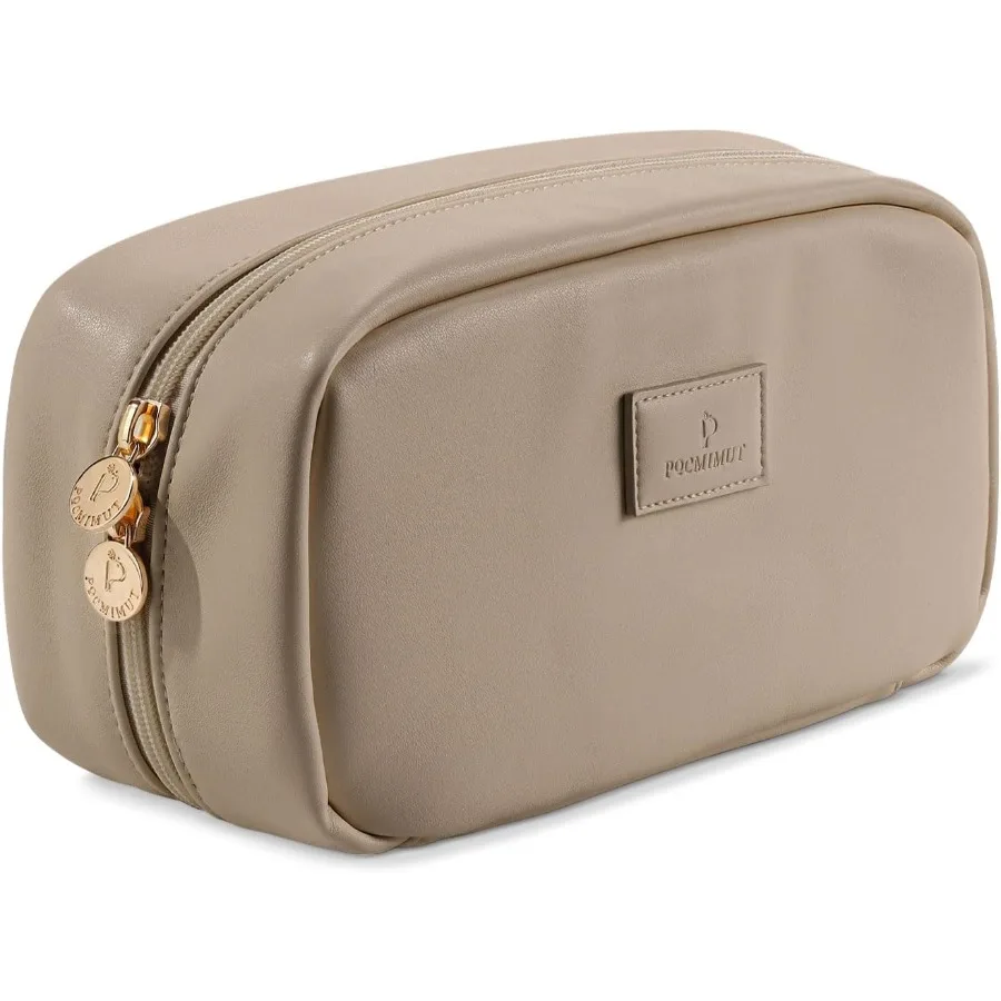 

Open Flat Makeup Bag with Divider for Travel Essentials Organizer Compact Cosmetic Pouch Purse Car Accessories Ideal G