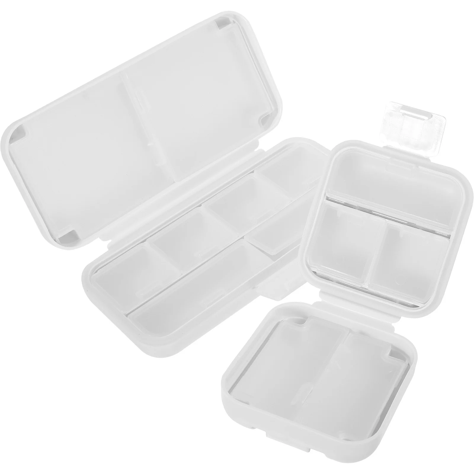 

2Pcs Travel Medicine Case Small Portable Pill Organizer Weekly Pill Box Dosage Dispenser Small Travel Container