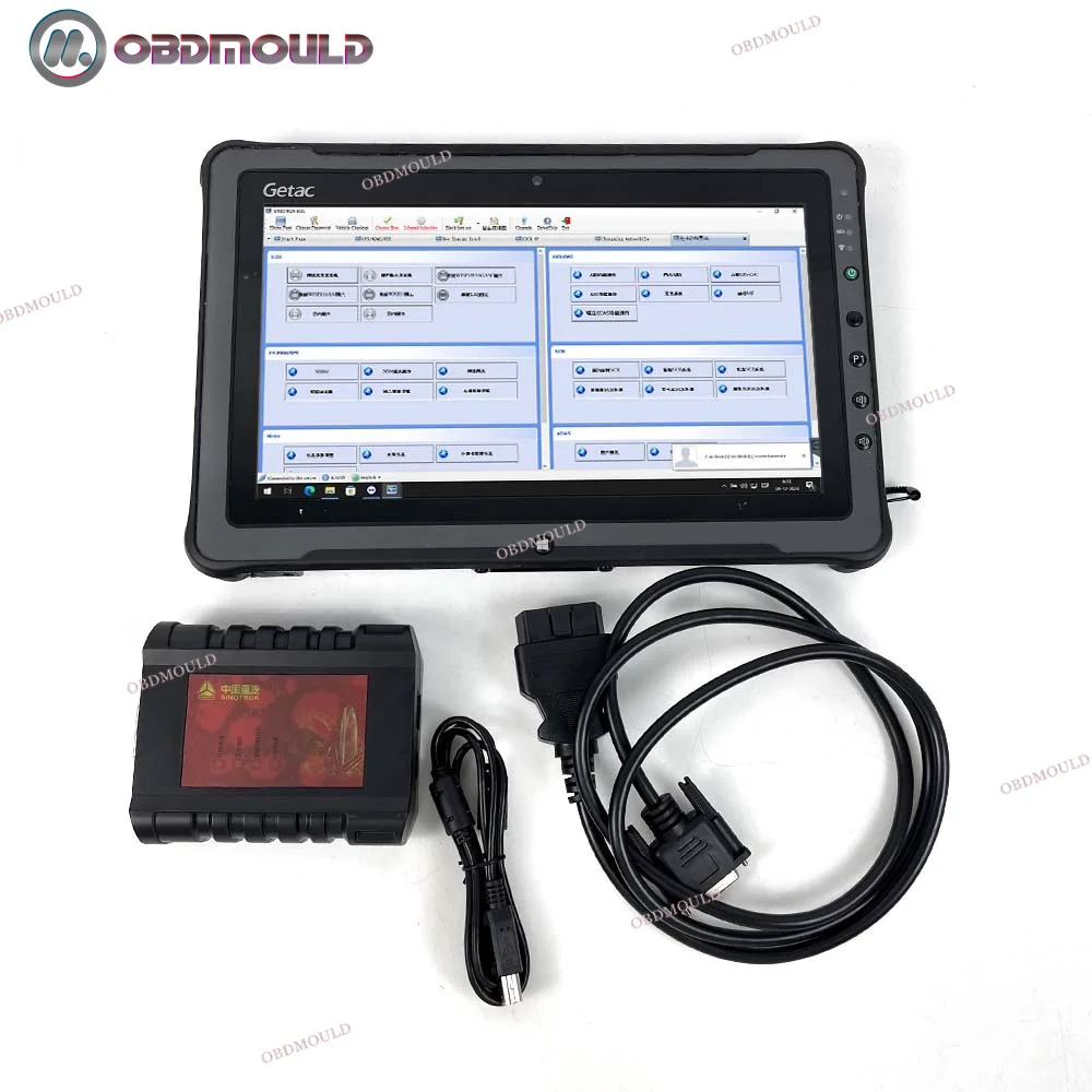 For Sinotruck Howo+F110 tablet EOL Diesel Truck Scanner Heavy Duty Truck Sinotruck Diagnostic Tool for HOWO T5G T7H C7H A7 Truck