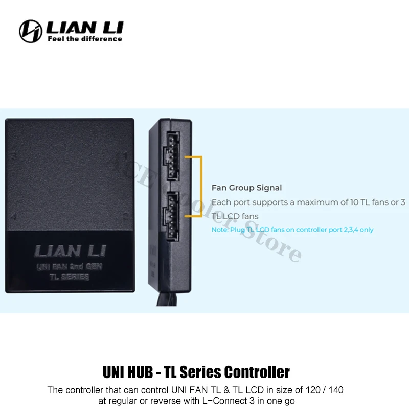 سلسلة Lian Li UNI HUB - TL ، تدعم TL ، مراوح LCD ، 12t-cont3b