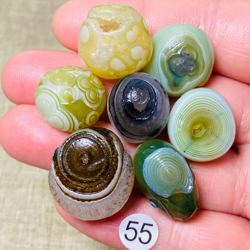 Natural  Colorful Sardonyx Agate Alxa Gobi  Rock Specimen Energy Crystal Healing Chakra Reiki Stone Garden Home Decor Gift 7Pcs - view 2