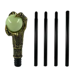 Dragon Claw Green Ball Wands Walking Stick Halloween Costumes Canes