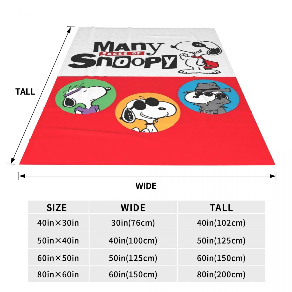 스누피 HD 카와이 만화 따뜻한 담요, 어린이 봉제 침구 던지기, 거리 트렌드 소파 침대, 플란넬 침대보 소파 침대 커버