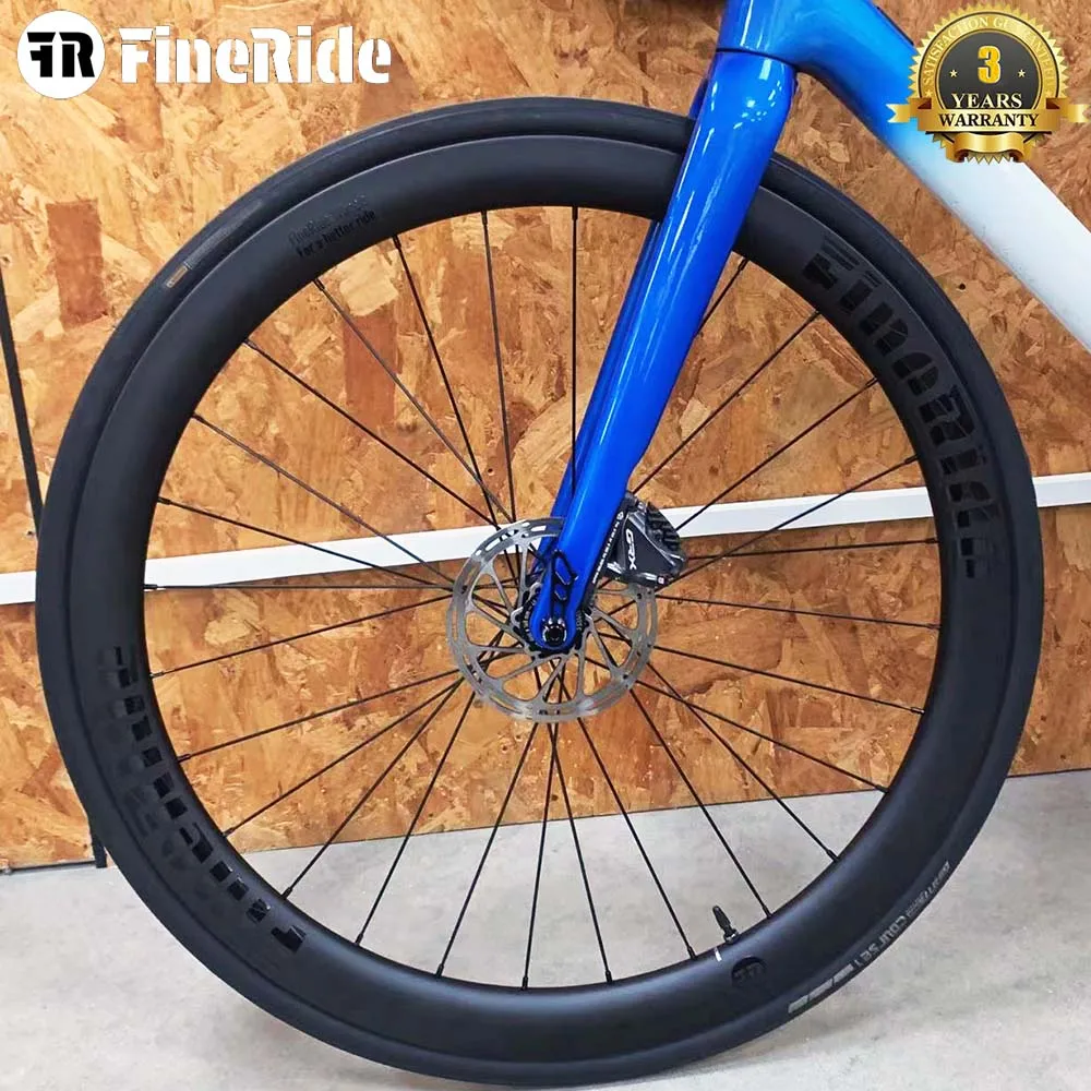 AliExpress FineRide Gravel Carbon Wheelset Disc Brake 700C Center Lock 25/32mm Width Tubeless Bike Wheelset 36T Ratchet Carbon Rim Road Racing Wheel