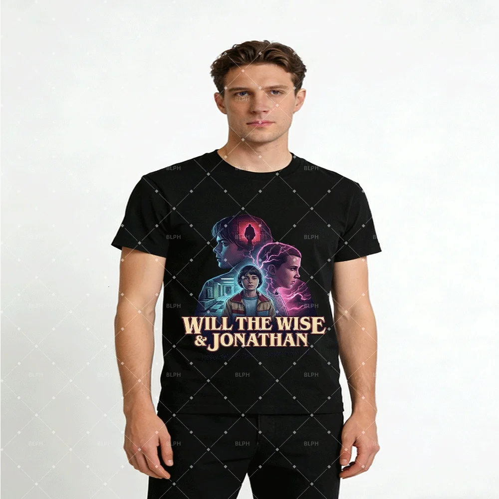 

Стильные футболки в стиле «Очень странные дела» с принтами «Уилл и Джонатан» для детей и взрослых, парные футболки «Бесконечная история: Друзья не лгут»