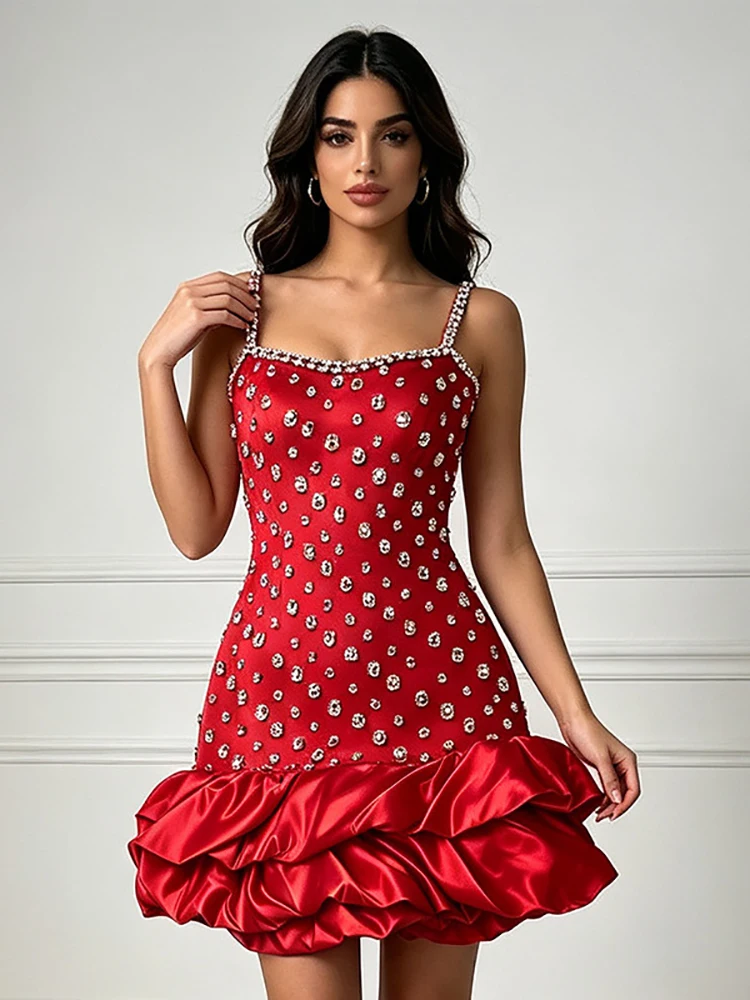 Sexy Strapless Glitter Stripe Bandage Dress Women Sleeveless Backless Bodycon Long Dresses Evening Club Party Gowns