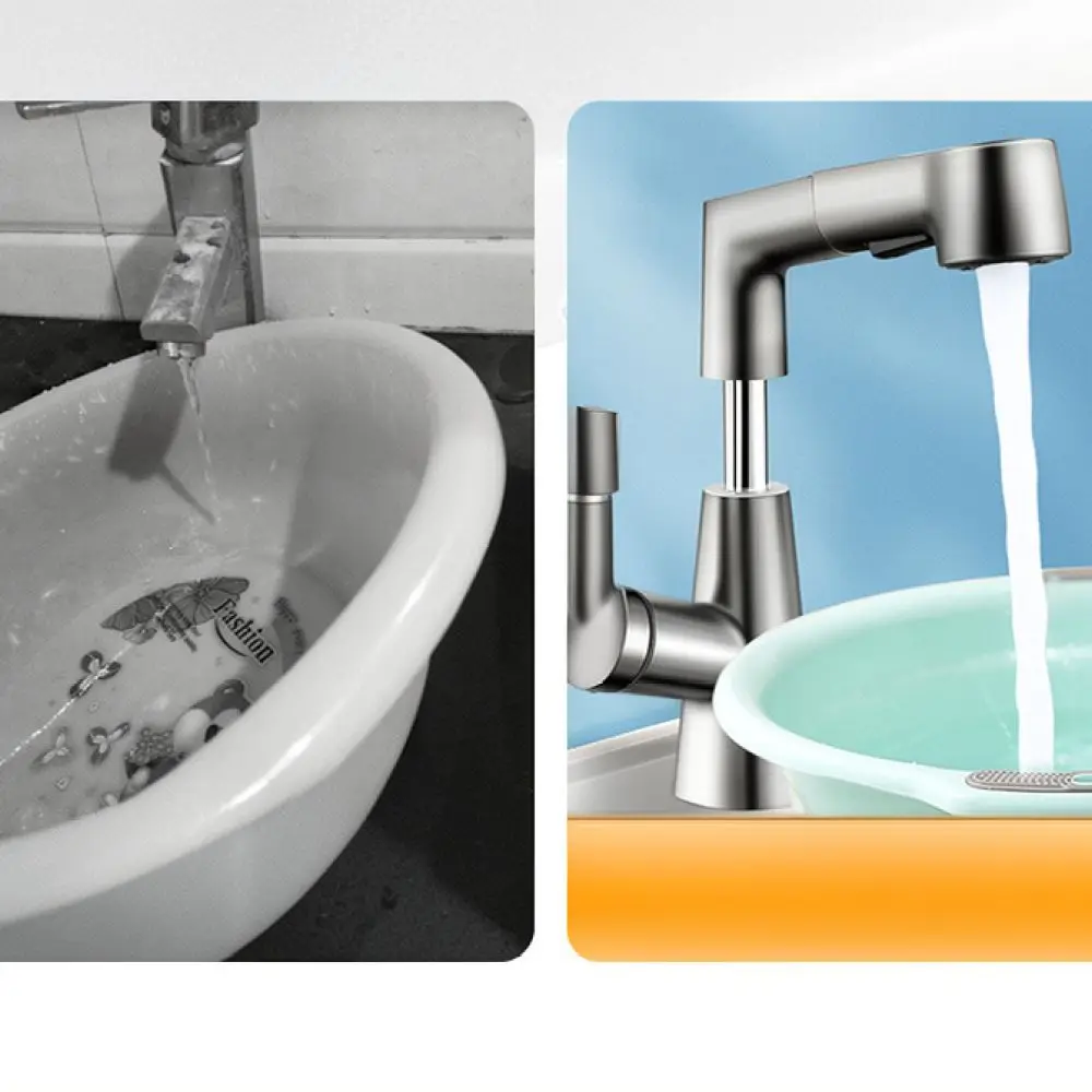 Modern Pull Out Basin Faucet Brass Sink Mixer Tap For Jiurong Bathroom Washbasin Hot Cold Water Adjusting Faucet