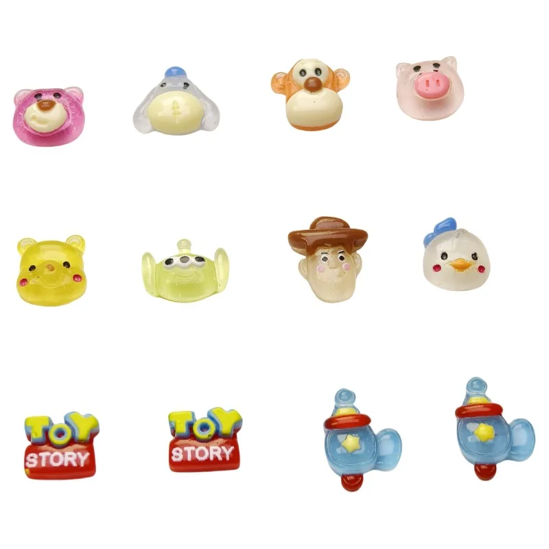 50 pezzi di ciondoli per unghie Cartoon Animal Story Accessori in resina Fai da te Indossare accessori per unghie Gadget Custodia per cellulare Materiale per forcina