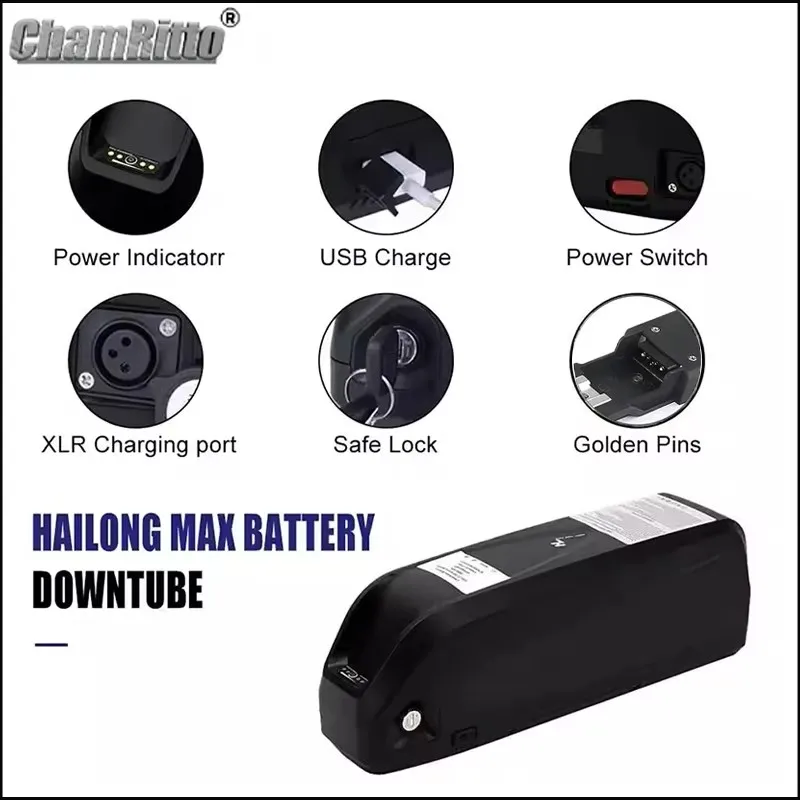 Hailong 48v Triangle Battery 20 24 30 40ah 50ah 60ah Electric Bike Scooter Down tube 21700 48v 1000w 2000w 3000w Lithium Battery