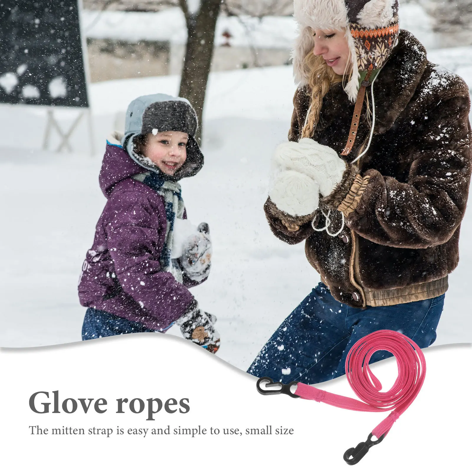 2 قطعة قفاز الأطفال حبل المحمولة الشتاء القفاز حزام مكافحة خسر النايلون الحبل ل طفل قفازات شال إصلاح حامل قابلة لإعادة الاستخدام #2