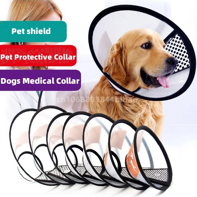 Pet Protective Collar For Small Large Dogs Anti Bite Grasping Licking Collar Puppy Cat Recovery Cone Ring Pets Care Accessories