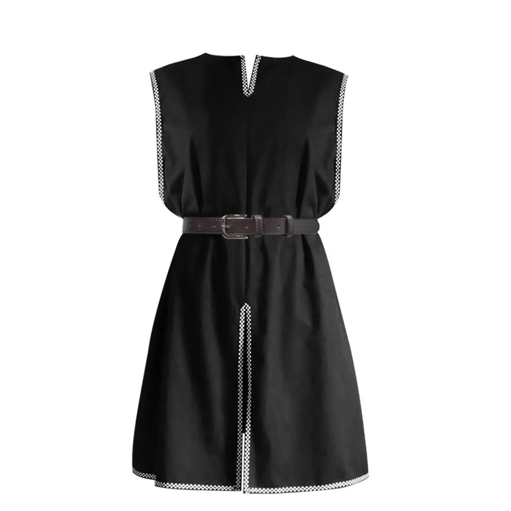 Średniowieczny męski retro strój rycerski, długi płaszcz, okrągły dekolt, kostium cosplay na Halloween, rycerz templariusz, tradycyjny chiński strój etniczny...