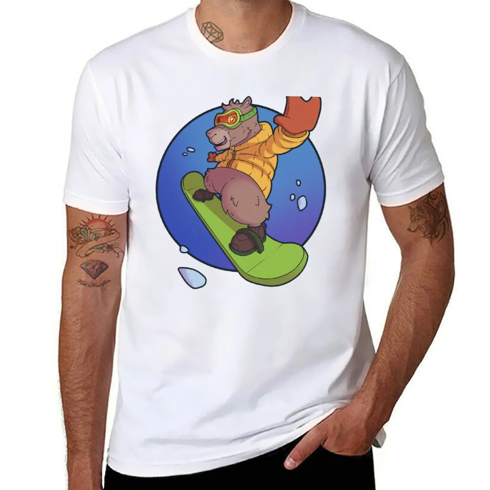

Snowboard capybara T-Shirt funny t shirts dark humor t shirts designer T-Shirt