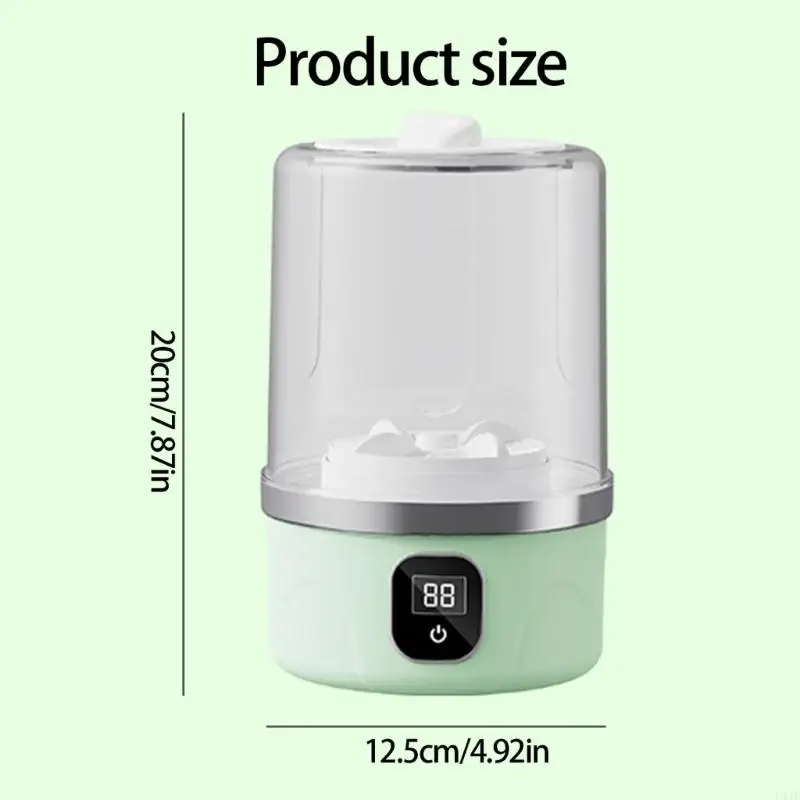 U1JE tragbare Mini -Waschmaschine 3000mah schnurlose Unterwäsche -Unterwäsche -Reiniger für Socken Reise Camping Apartment