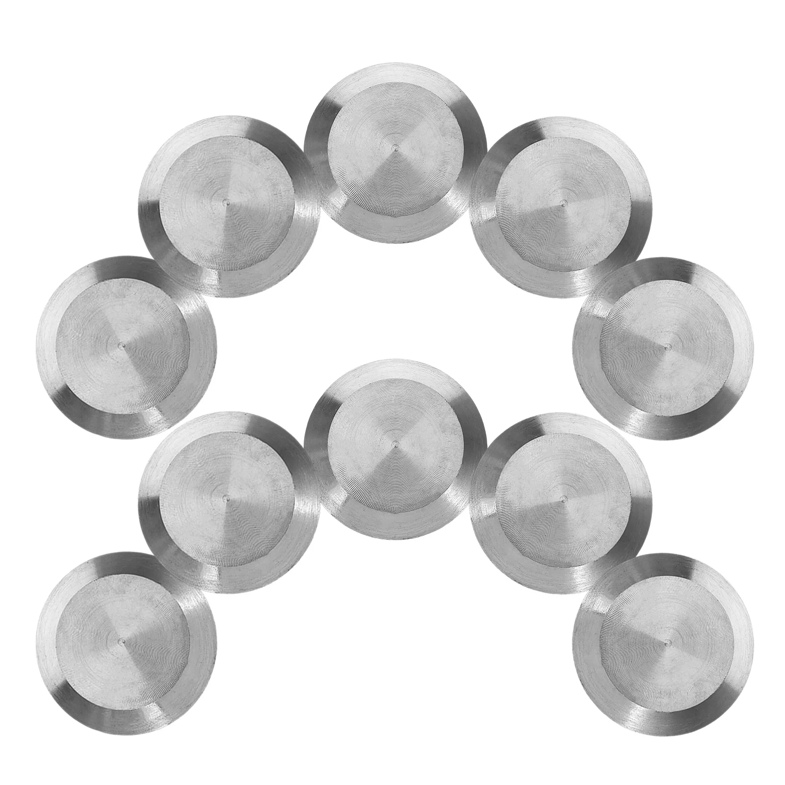 10Pcs Tactile Sensory Studs Stainless Steel Round Design for Visually Impaired Guidance on Walkways Pavement Blind Path Markers