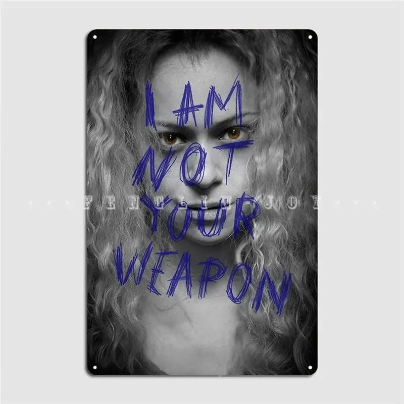 Helena Weapon Orphan Black Metal Sign Wall Plaque Wall Pub Designing Club Bar Tin Sign Poster