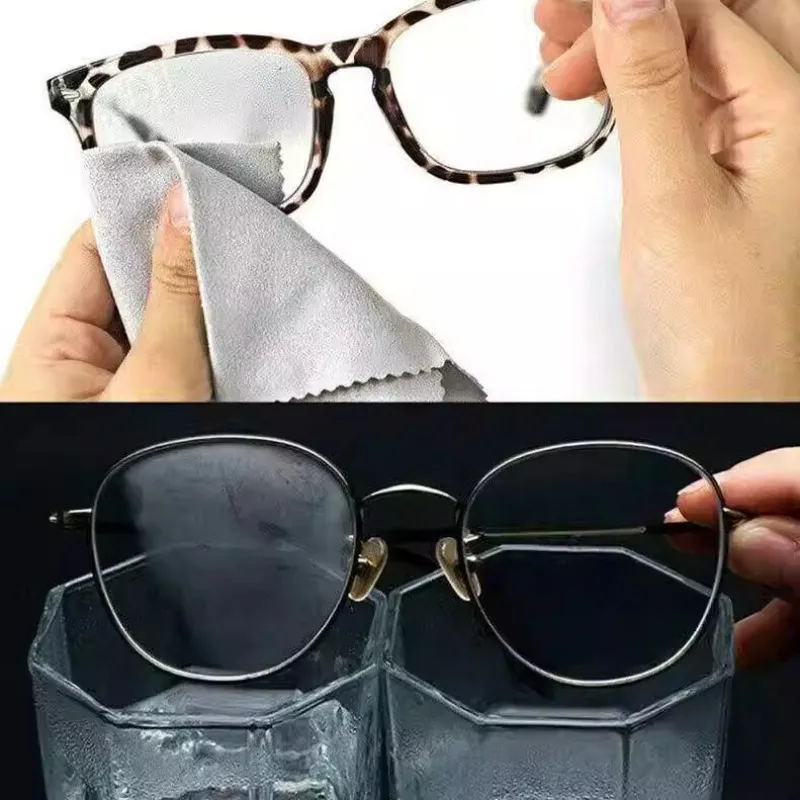 Reusable Anti-Fog Suede Glasses Cloth Microfiber Lens Cleaner Wipes for Eyeglasses Sunglasses Camera Lenses Mobile Phone Screen view 5