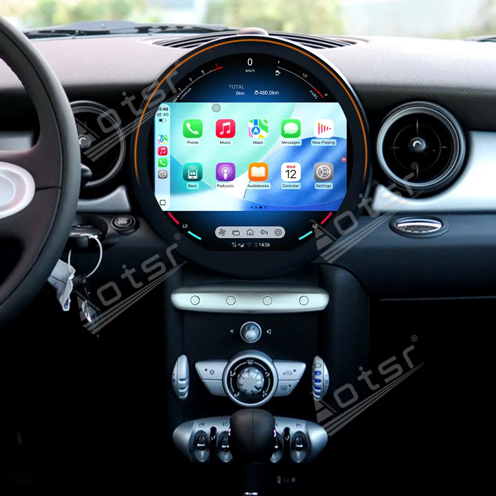 

11,8-дюймовый автомобильный радиоприемник на Android 13 для MINI Cooper R56 2007-2010, беспроводные автомобильные гаджеты, GPS-навигация, мультимедийный плеер, автозапчасти