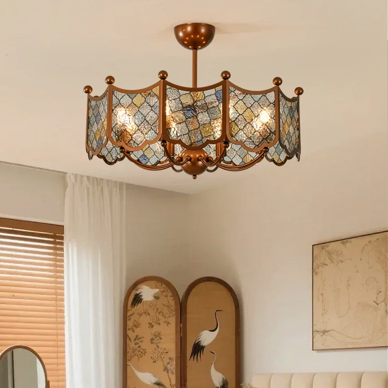 ثريا نانيانغ للرياح، ضوء غرفة المعيشة، الضوء الرئيسي، الطراز الأمريكي القديم العتيق، إضاءة غرفة النوم وغرفة الطعام، جوي #2