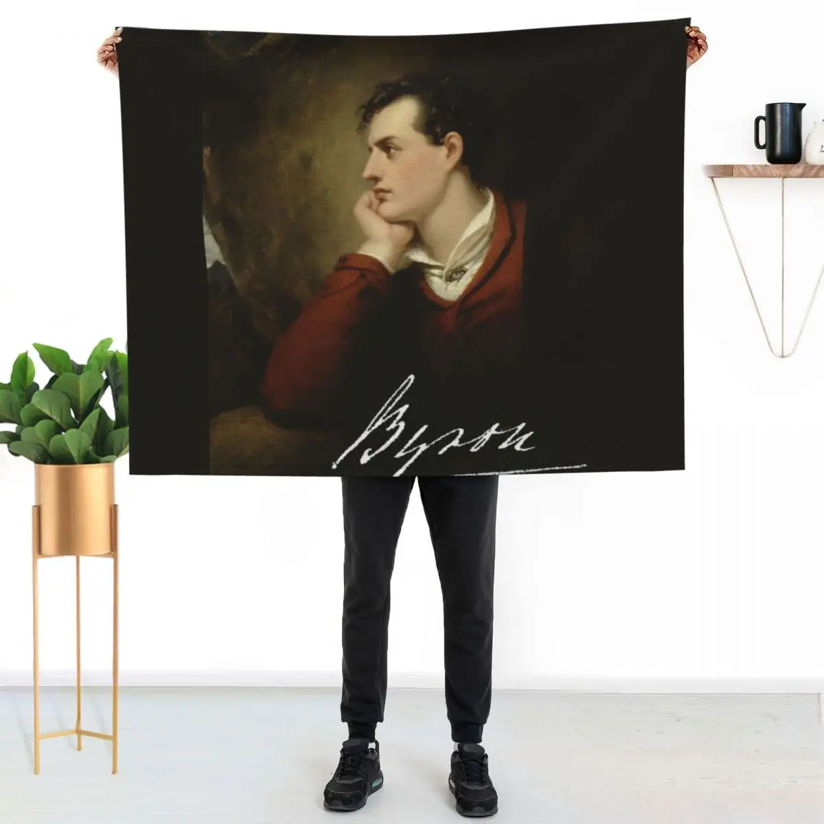 

Lord Byron - Romantic poet Throw Blanket Foldable Soft Warm Blanket for Outdoor Use