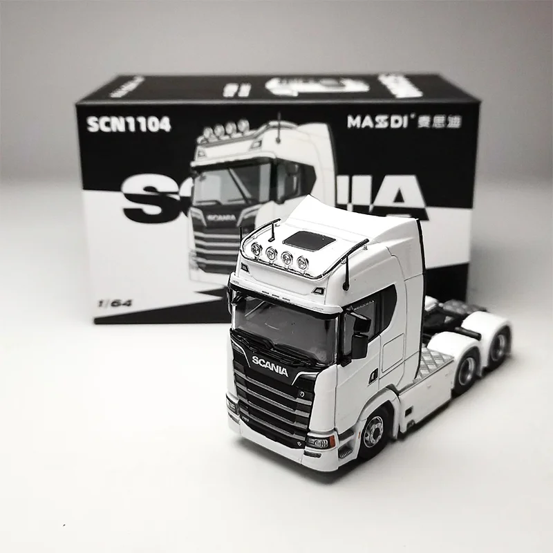 新しいマスディ 1:64 スカニア 770s R650 民間トレーラー輸送車両合金