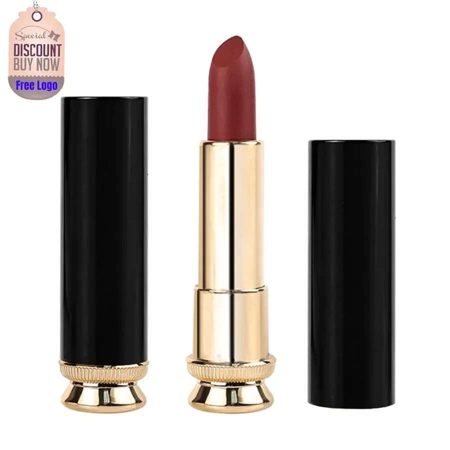 Private Label 12colors Matte Lipstick Waterproof Non Stick Cup Long Lasting Easy To Colored Sexy Red Lipstick Bulk Makeup