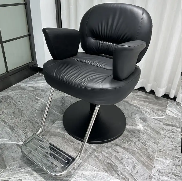 High-end hair salon special clipping chair can rotate and lift simple barbershop stool