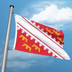 French Flag of Alsace 3ft x 5ft Polyester Banner Flying 90* 150cm Double Penetration Custom Outdoor Indoor Double Stitching